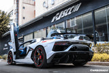 Lamborghini Aventador LP700 LP740 LP750 Coupe Roadster SVJ Style Part DRY Carbon Fiber Engine Hood And Wing 2011-2021