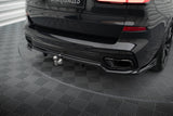 Central Rear Splitter (with vertical bars) BMW X7 M-Pack G07 Facelift