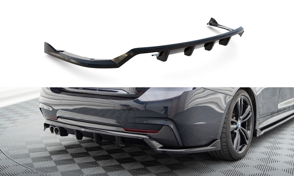 Central Rear Splitter (with vertical bars) BMW 4 Coupe / Gran Coupe / Cabrio M-Pack F32 / F36 / F33