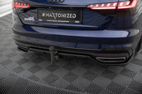 Central Rear Splitter (with vertical bars) V.2 Audi A4 S-Line B9 Facelift