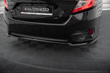 Central Rear Splitter (with vertical bars) Honda Civic Mk10