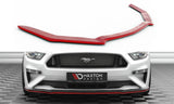 Front Splitter V.2 Black Ford Mustang Mk6 Facelift