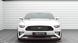 Front Splitter V.2 Black Ford Mustang Mk6 Facelift