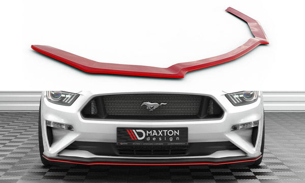 Front Splitter V.2 Red Ford Mustang Mk6 Facelift