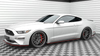 Side Skirts Diffusers V.2 Black Ford Mustang Mk6 Facelift