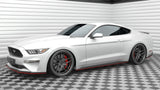 Side Skirts Diffusers V.2 Red Ford Mustang Mk6 Facelift