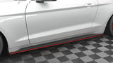 Side Skirts Diffusers V.2 Red Ford Mustang Mk6 Facelift