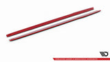 Side Skirts Diffusers V.2 Red Ford Mustang Mk6 Facelift