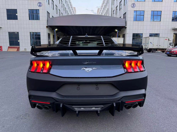 DARKHORSE Style Rear Spoiler Performance w/Gurney Flap - Gloss Black (MUSTANG 24-25)