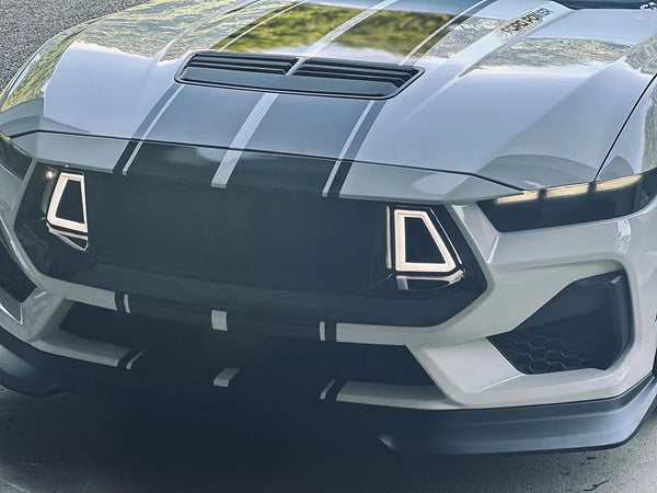 DARKHORSE Style Upper Grille With LED - Gloss Black (MUSTANG 24-25 GT - Ecoboost)