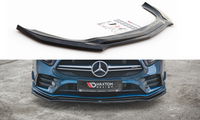 Front Splitter V.2 Mercedes A35 AMG Aero W177 BLACK GLOSS Maxton Design