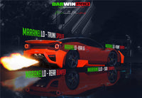 Darwinpro Kit carrosserie complet en fibre de carbone pour Ferrari 458 Coupé BKSS 2010-2015