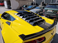 Rear Window Louvers - Matte Black Corvette C7