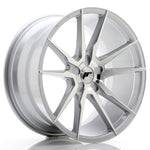 JR Wheels JR21 19x9.5 ET20-40 5H BLANK Silver Machined Face