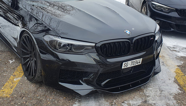 BMW M5 F90 M5 R-Style Carbon Fiber Front Bumper Lip Spoiler Lippe