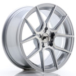 JR Wheels JR30 17x8 ET20-40 5H BLANK Silver Machined Face