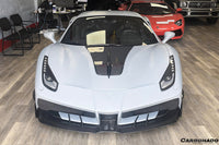 Carbonado 2015-2019 Ferrari 488 GTB/Spyder MA Style Partial Carbon Fiber Front Bumper Darwin Pro