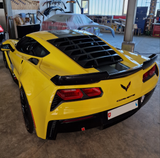 Rear Window Louvers - Matte Black Corvette C7