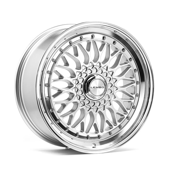 LENSO BSX 8.5x19ET35 5x112 GLOSS SILVER & POLISHED