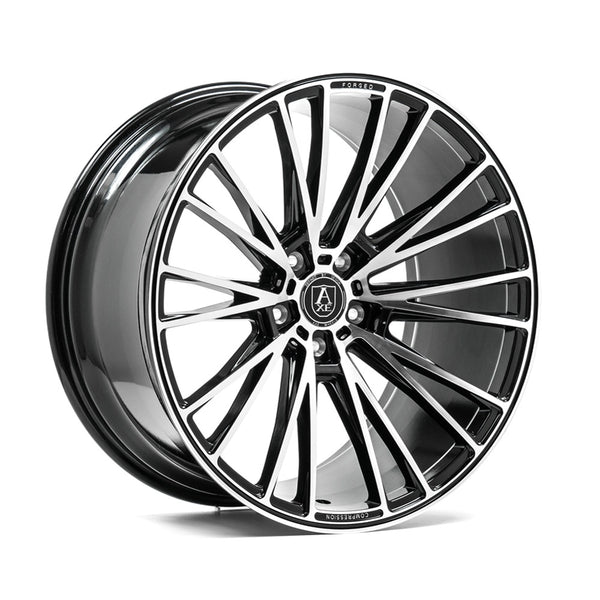 AXE CF2 9.5x19ET40 5x108 GLOSS BLACK & POLISHED