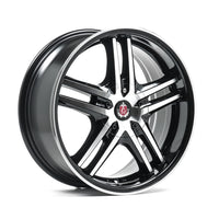 AXE EX5 7.5x17ET35 4x100 GLOSS BLACK & POLISHED