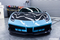 Carbonado 2015-2019 Ferrari 488 GTB/Spyder MA Style Partial Carbon Fiber Front Bumper Darwin Pro