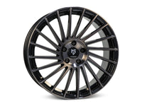 MbDESIGN VR3 7.5x18 ET 38 4x100 Rauchschwarz glänzend lackiert Front poliert