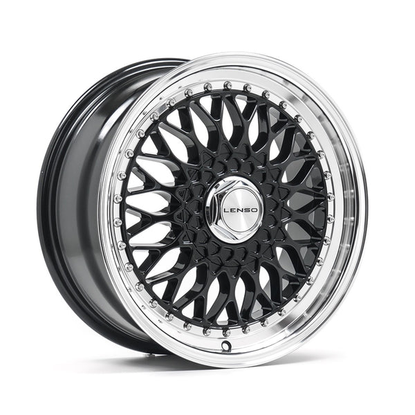 LENSO BSX 7.5x16ET35 5x112 GLOSS BLACK & POLISHED