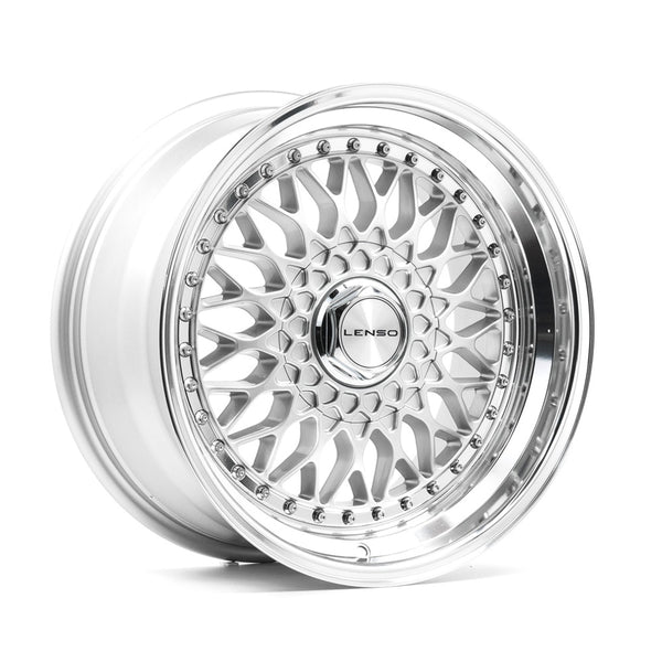 LENSO BSX 8x15ET25 5x108 GLOSS SILVER & POLISHED