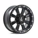 LENSO INTIMIDATOR 8 9.5x20ET20 4x114.3 MATT BLACK & CHAMFERED